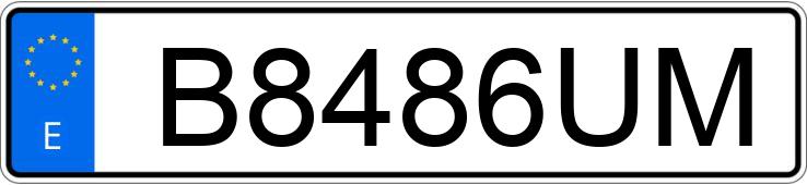 Numer rejestracyjny B8486UM posiada VOLKSWAGEN GOLF