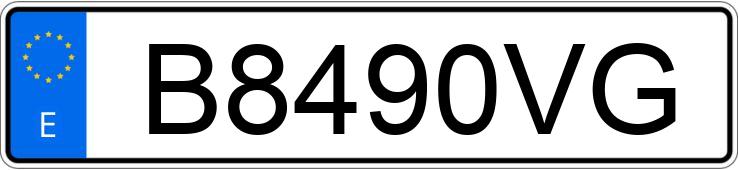 Numer rejestracyjny B8490VG posiada VOLKSWAGEN GOLF