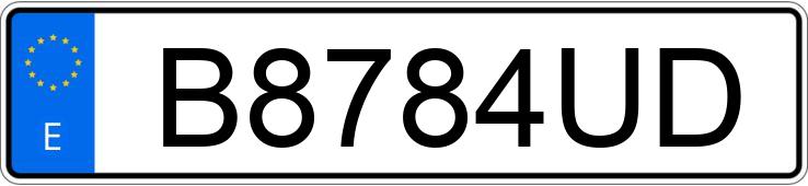 Numer rejestracyjny B8784UD posiada VOLKSWAGEN GOLF