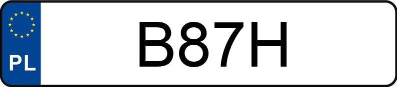 Numer rejestracyjny B87H posiada CHEVROLET IMPALA Numer rejestracyjny B87H posiada CHEVROLET IMPALA
