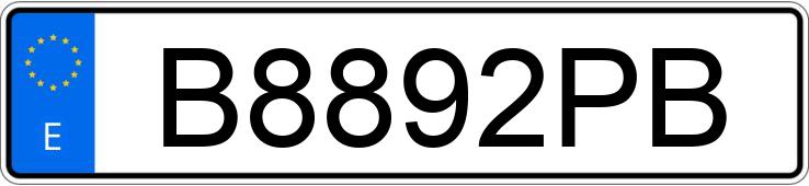 Numer rejestracyjny B8892PB posiada MERCEDES 500 (124)