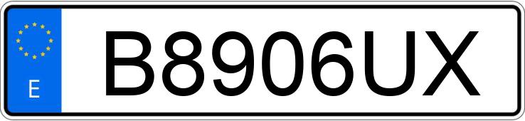 Numer rejestracyjny B8906UX posiada RENAULT LAGUNA