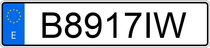 Numer rejestracyjny B8917IW posiada RENAULT 5