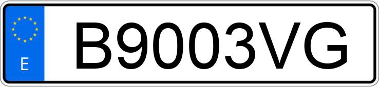 Le numéro d’enregistrement B9003VG a CITROEN XSARA