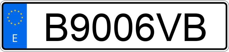 Die Registrierungsnummer B9006VB hat TOYOTA CELICA