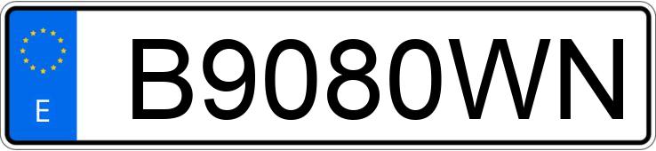 Numer rejestracyjny B9080WN posiada SEAT AROSA
