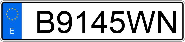 Numer rejestracyjny B9145WN posiada AUDI A3