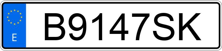 Numer rejestracyjny B9147SK posiada JAGUAR SOVEREIGN