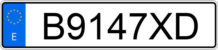 Numer rejestracyjny B9147XD posiada VOLKSWAGEN GOLF