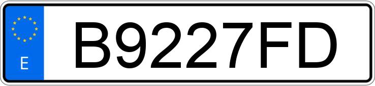 Numer rejestracyjny B9227FD posiada FORD ESCORT