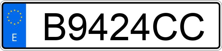 Numer rejestracyjny B9424CC posiada Seat 127