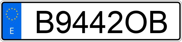 Numer rejestracyjny B9442OB posiada BMW SERIE 3