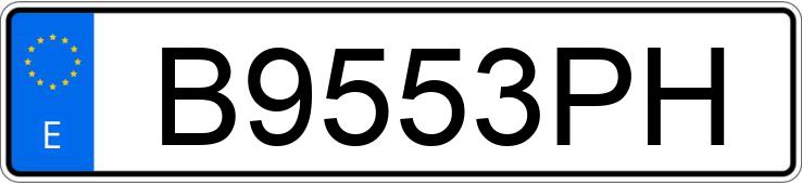 Numer rejestracyjny B9553PH posiada VOLKSWAGEN GOLF