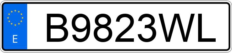 Numer rejestracyjny B9823WL posiada BMW SERIE 3