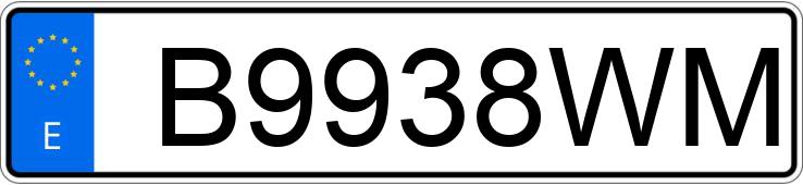 Numer rejestracyjny B9938WM posiada OPEL CORSA