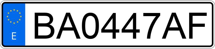 Numer rejestracyjny BA0447AF posiada PEUGEOT 306