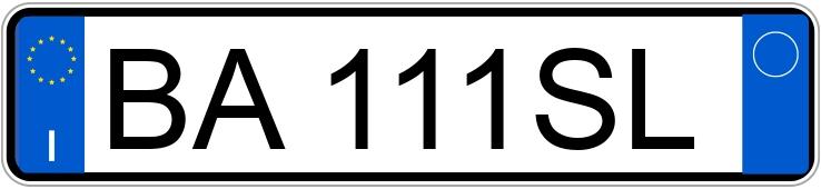 Numer rejestracyjny BA111SL posiada FERRARI 348