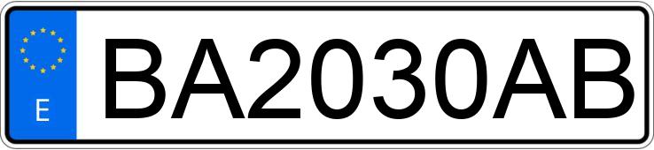 Numer rejestracyjny BA2030AB posiada FORD TRANSIT