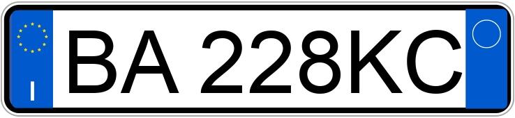 Numer rejestracyjny BA228KC posiada FIAT Panda 1a serie