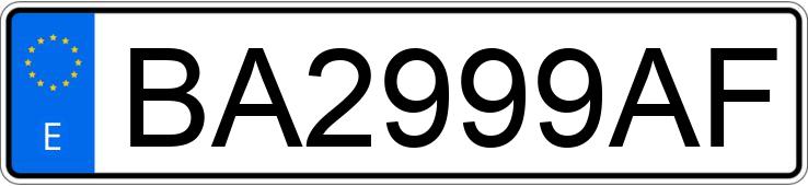 Numer rejestracyjny BA2999AF posiada MERCEDES SPRINTER