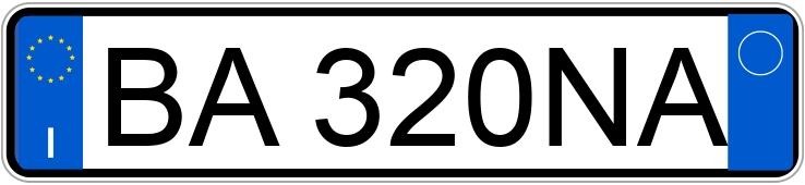 Numer rejestracyjny BA320NA posiada FIAT Punto 1a serie Numer rejestracyjny BA320NA posiada FIAT Punto 1a serie
