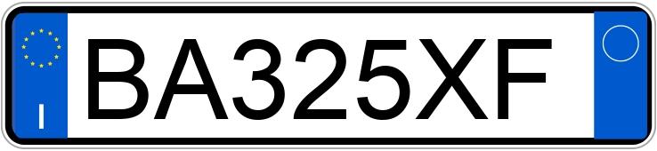 Numer rejestracyjny BA325XF posiada FIAT Panda 1a serie