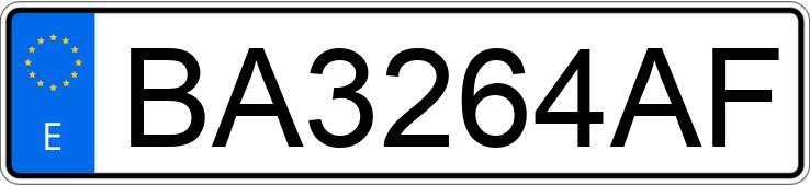 Numer rejestracyjny BA3264AF posiada SUZUKI ALTO