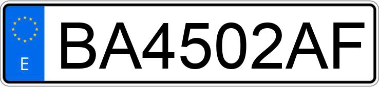 Numer rejestracyjny BA4502AF posiada PEUGEOT 306