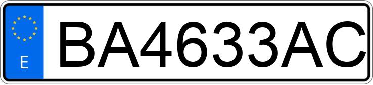 Numer rejestracyjny BA4633AC posiada VOLKSWAGEN GOLF