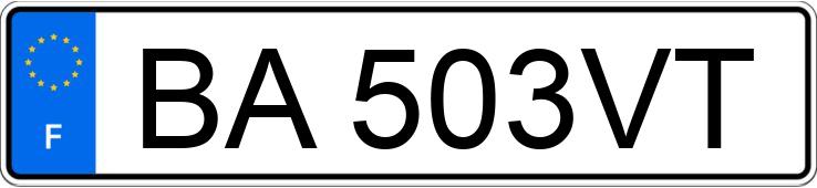 Numer rejestracyjny BA503VT posiada PEUGEOT 107