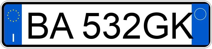 Numer rejestracyjny BA532GK posiada FIAT Punto 1a serie