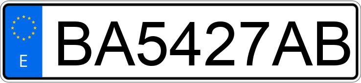 O número de registro BA5427AB tem VOLKSWAGEN GOLF