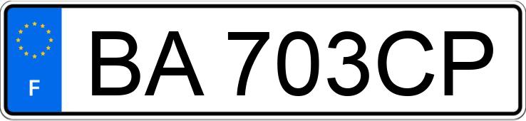 Numer rejestracyjny BA703CP posiada FORD TRANSIT CONNECT