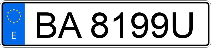 Numer rejestracyjny BA8199U posiada AUDI 80