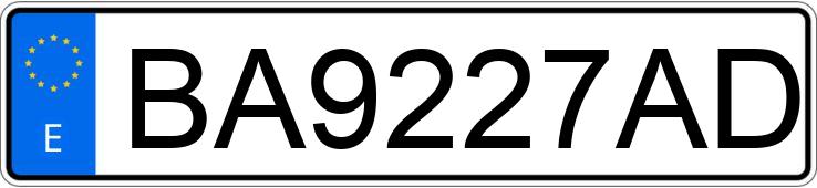 Numer rejestracyjny BA9227AD posiada PEUGEOT 406