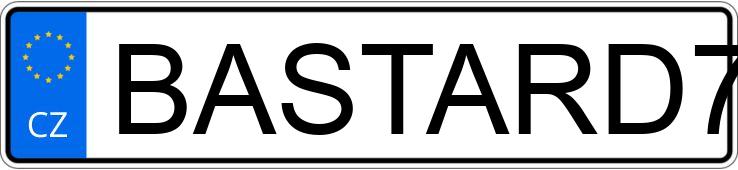 Numer rejestracyjny BASTARD7 posiada MERCEDES A