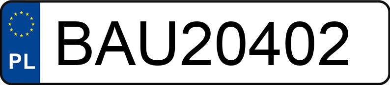 Numer rejestracyjny BAU 20402 posiada HYUNDAI TUCSON - BAU20402