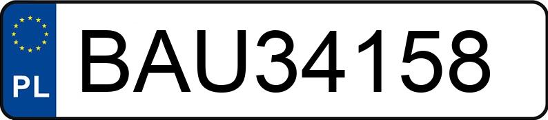 Numer rejestracyjny BAU 34158 posiada RENAULT TRAFIC - BAU34158