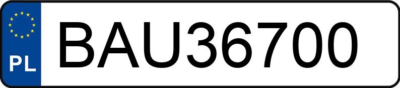 Numer rejestracyjny BAU 36700 posiada DACIA DUSTER - BAU36700
