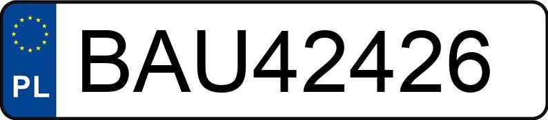 Numer rejestracyjny BAU 42426 posiada AUDI A4 - BAU42426