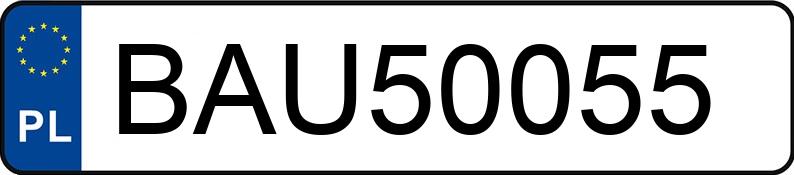 Numer rejestracyjny BAU 50055 posiada AUDI Q5 - BAU50055