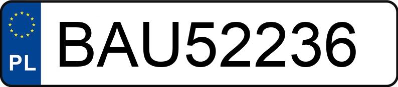 Numer rejestracyjny BAU 52236 posiada AUDI A4 2.0 TFSI MR`12 E5 B8 A4 2.0 TFSI MR`12 E5 B8 - BAU52236