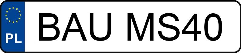 Numer rejestracyjny BAU MS40 posiada BARTON Szosowe GT - BAUMS40 Numer rejestracyjny BAU MS40 posiada BARTON Szosowe GT - BAUMS40