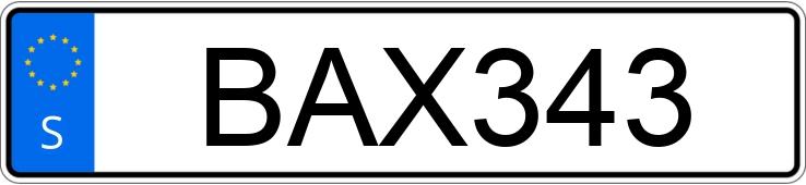 Numer rejestracyjny BAX343 posiada Mercedes-Benz 450 SEL