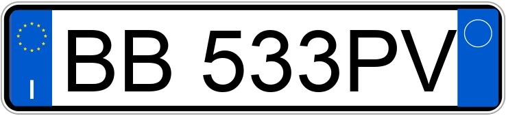 Numer rejestracyjny BB533PV posiada FIAT Panda 1a serie