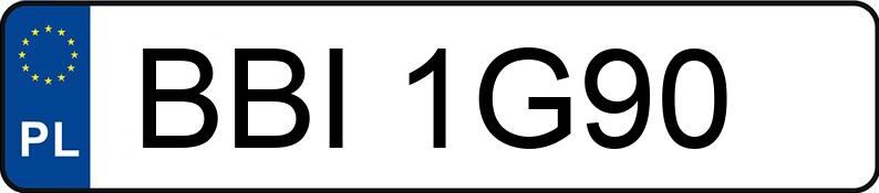 Numer rejestracyjny BBI 1G90 posiada VOLKSWAGEN GOLF - BBI1G90