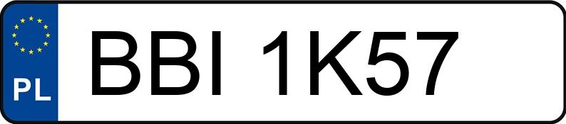 Numer rejestracyjny BBI 1K57 posiada AUDI SQ5 - BBI1K57