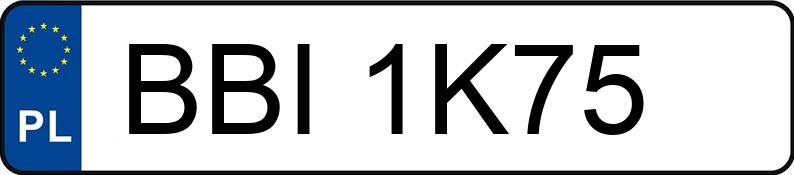 Numer rejestracyjny BBI 1K75 posiada VOLKSWAGEN T-ROC - BBI1K75