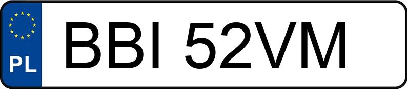 Numer rejestracyjny BBI 52VM posiada TOYOTA Avensis Wagon 2.0 Diesel MR`03 E4 Terra - BBI52VM