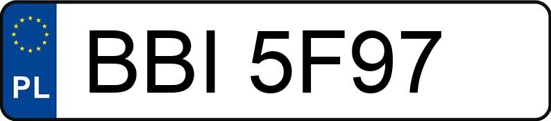 Numer rejestracyjny BBI 5F97 posiada SKODA FABIA - BBI5F97